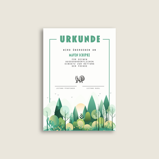 URKUNDE / ZERTIFIKAT - A4