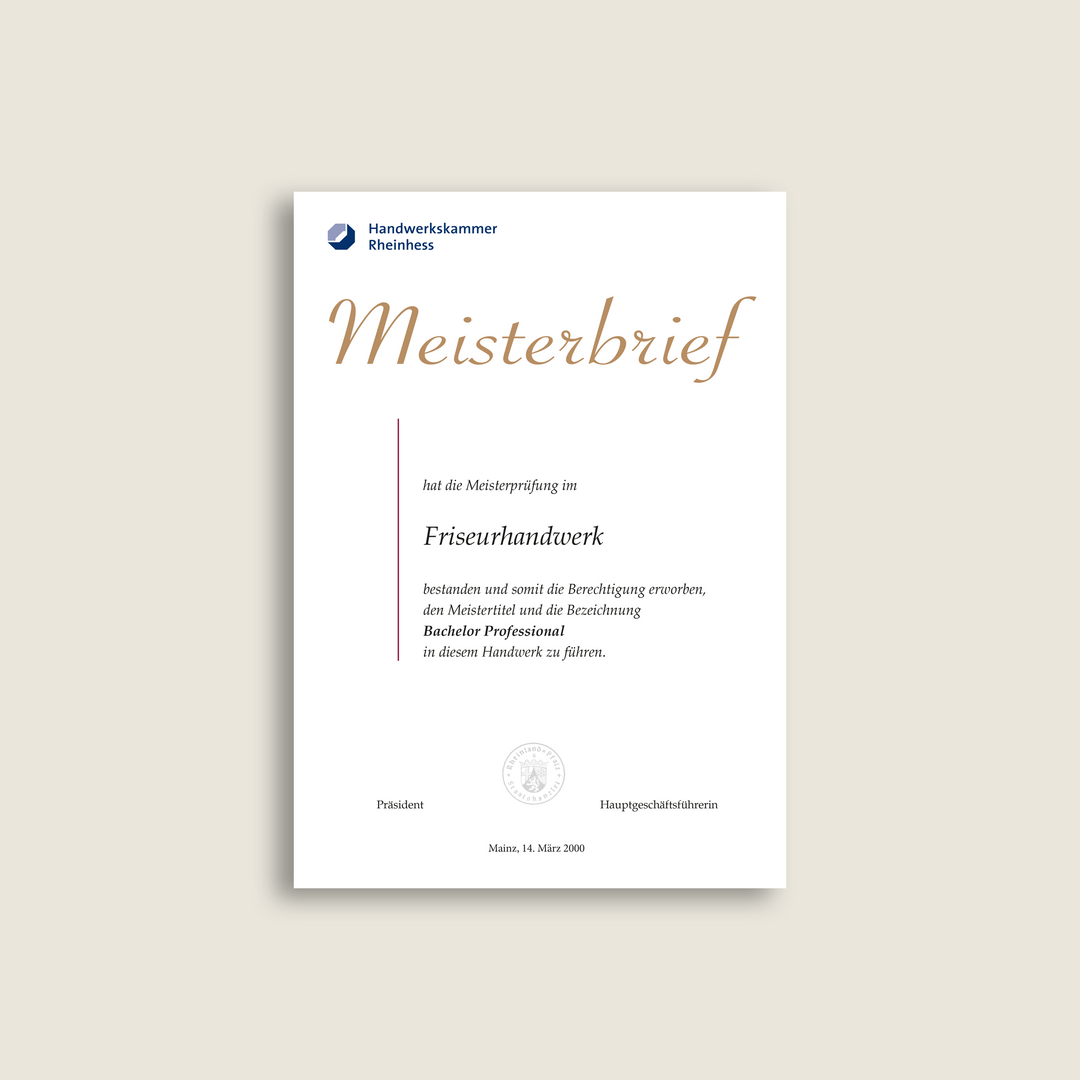 URKUNDE / ZERTIFIKAT - A4