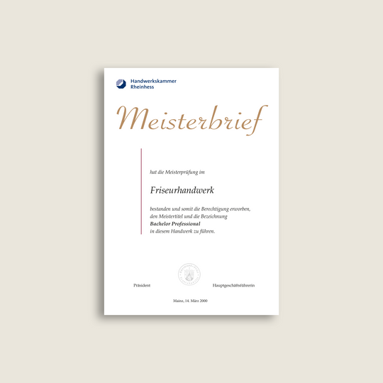 URKUNDE / ZERTIFIKAT - A4